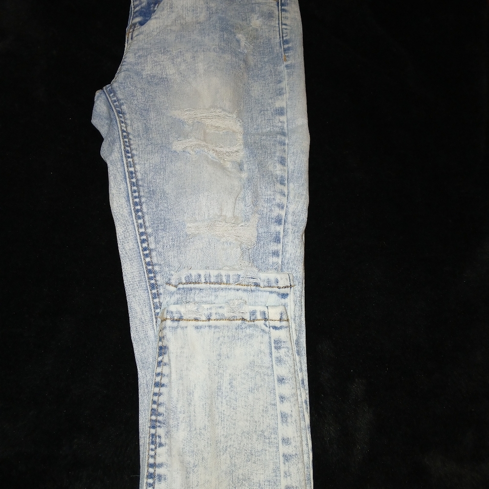 Light Blue Distressed Jeans
